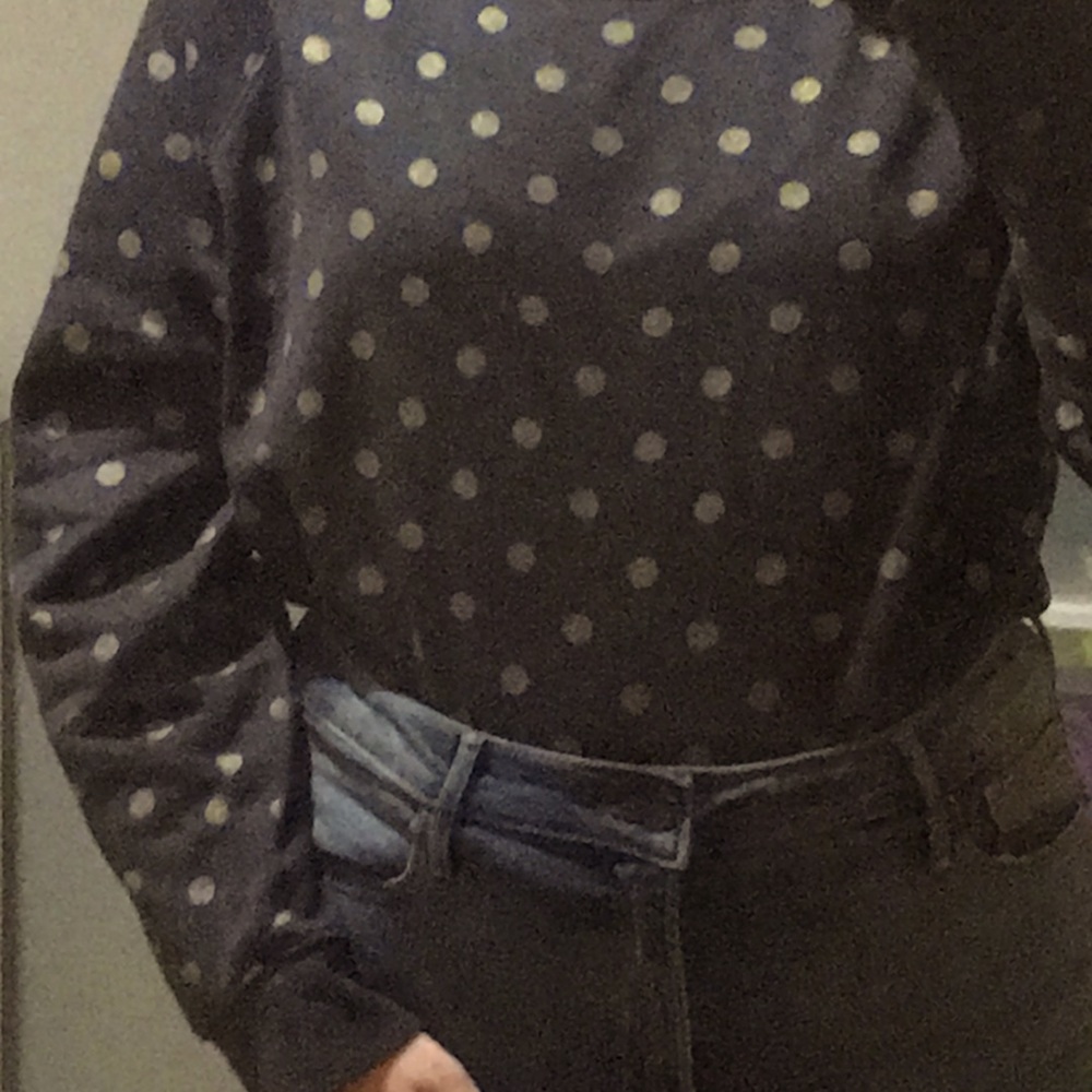 Dark Grey Sweater with Gold Spots From Old Navy.